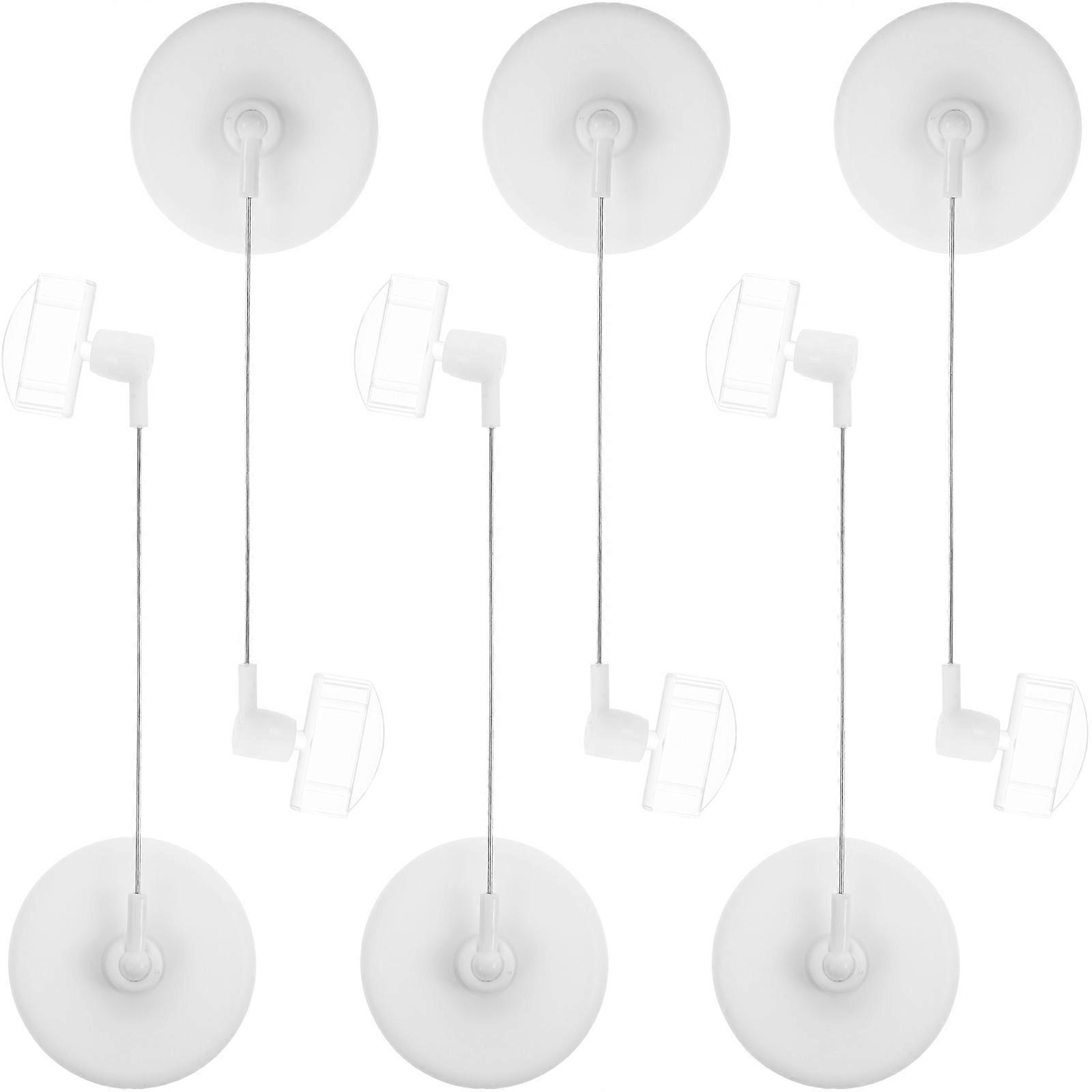 12 Pcs Photo Message Holder For Wedding Occasion Simple Shaped Display Clips In White Plastic Material