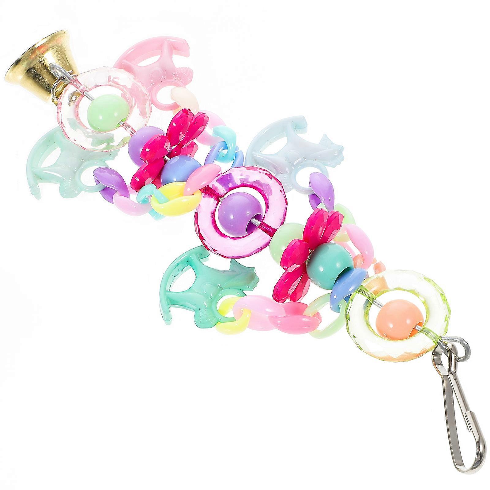 Assorted Color Bird Toy For Cockatiels And Parrots 7X21Cm Creative Hanging Design 5Pcs