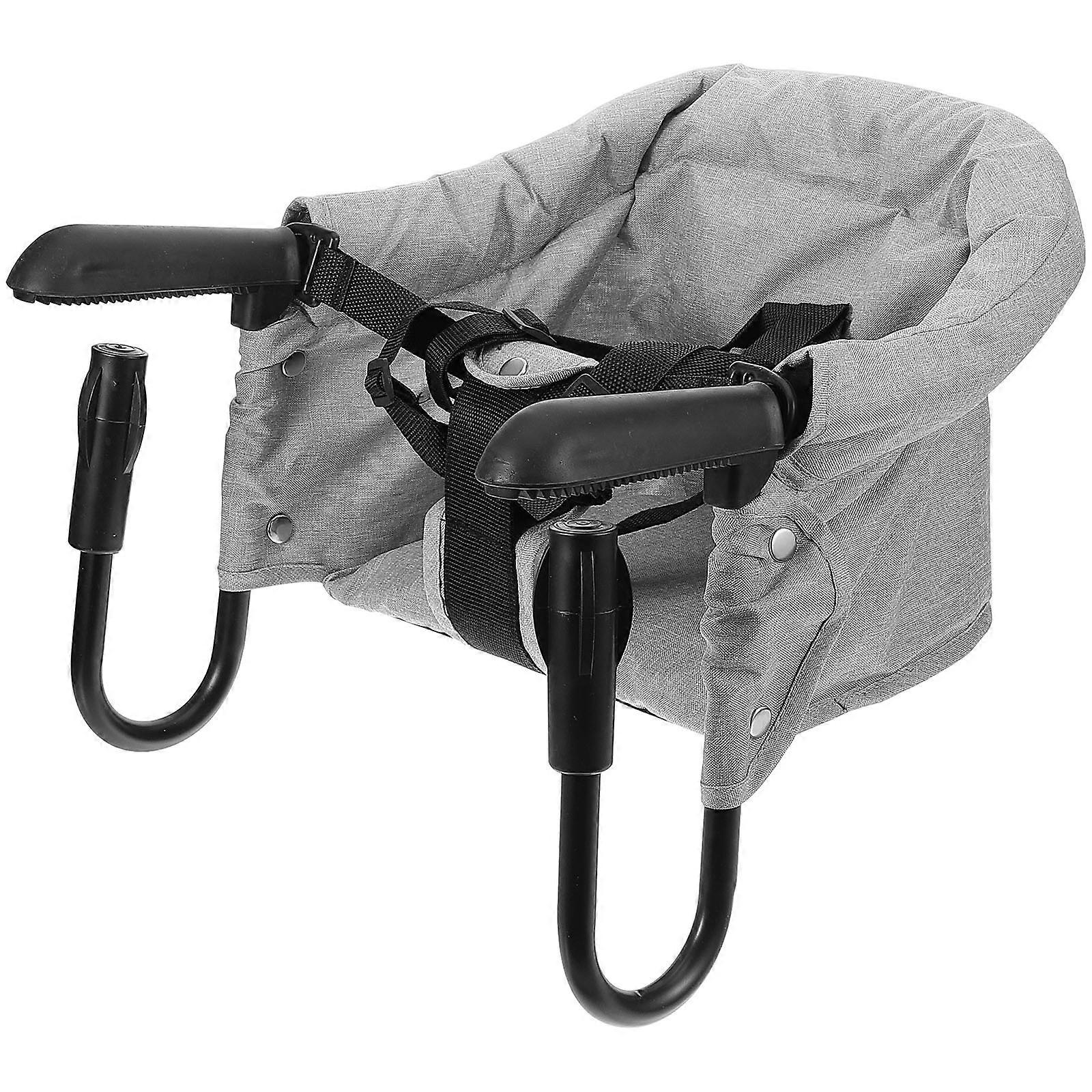 Portable High Chair Clip On Design For Home Travel Mealtime In Grey Plastic 1Pack