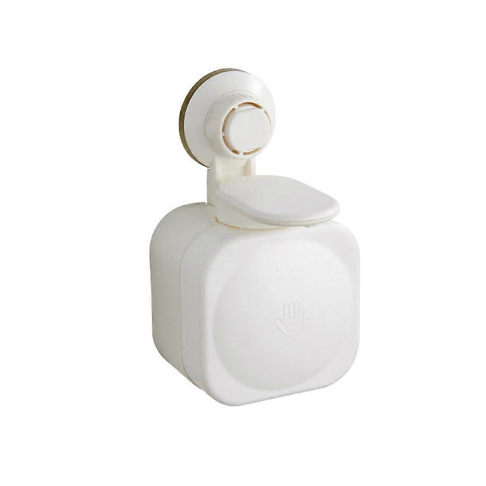 White Bathroom Soap Dispenser Wall Mounted Soap Container 2Pcs