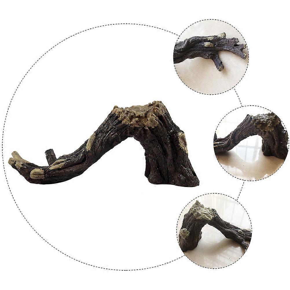 Aquarium Ornament Fake Bark Shell Adornment for Decorative Use 2Pcs