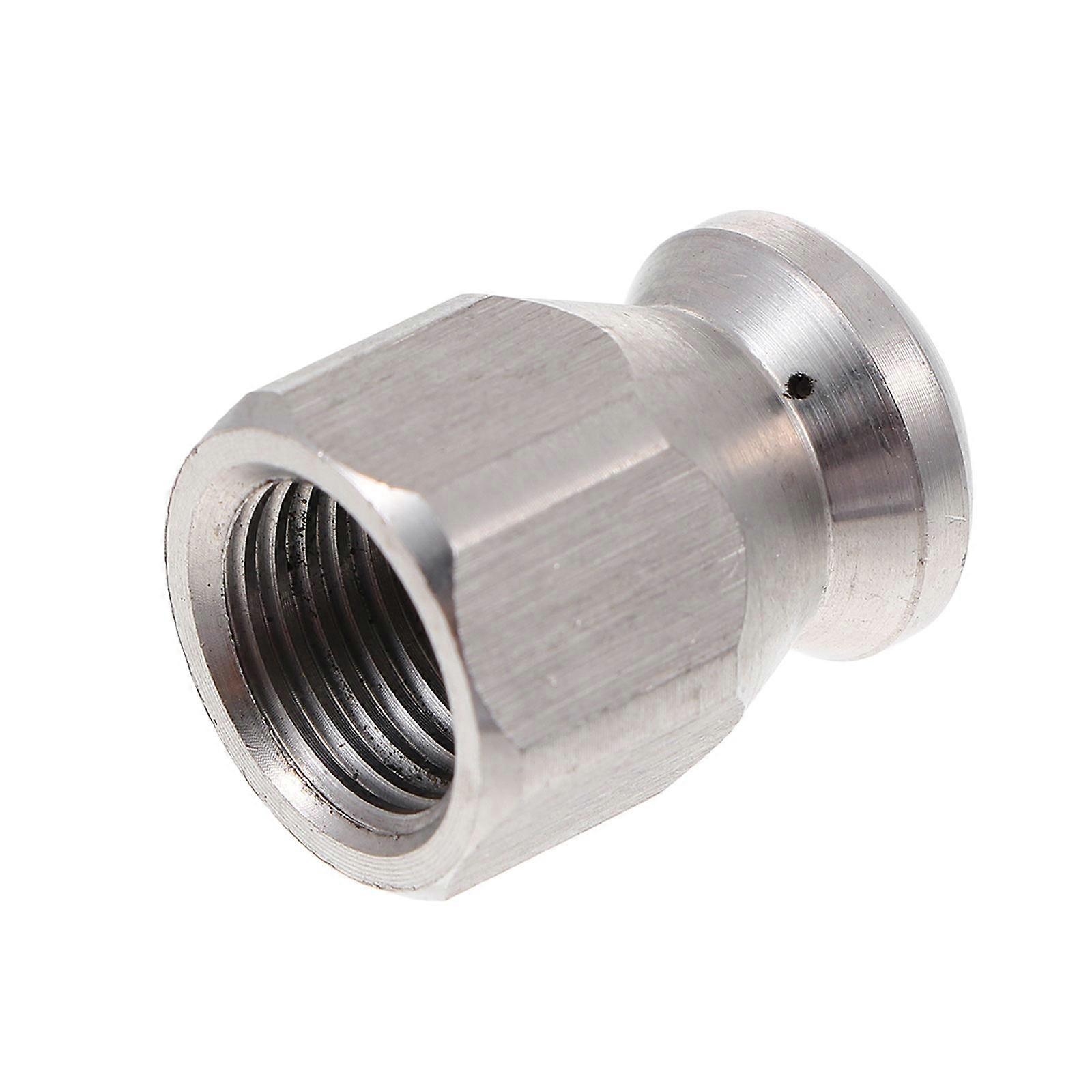 Sprutmunstycke i silverfärgat rostfritt stål för avloppsrengöring för högtryckstvätt 1 st