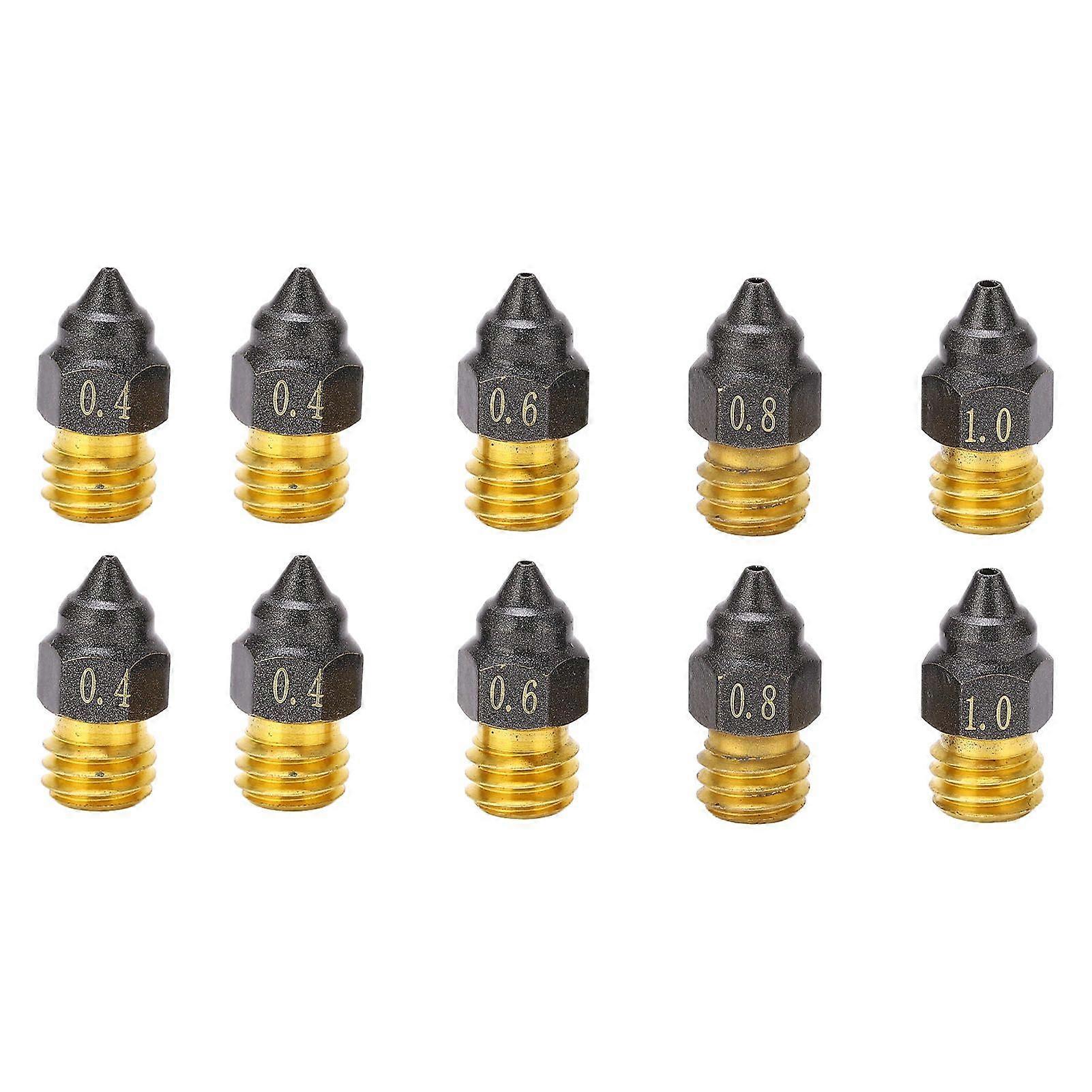 High quality  10PCS Ender-3 Teflon Clone Brass Three-hole Nozzle Kit 0.4, 0.6,...