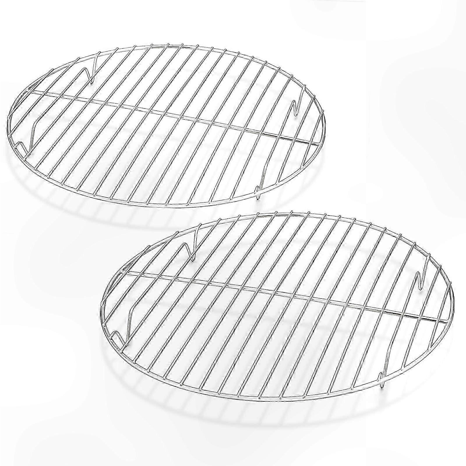 2-Pack Sturdy Metal Cooling Racks, 245mm Round for Baking and Cooling Needs