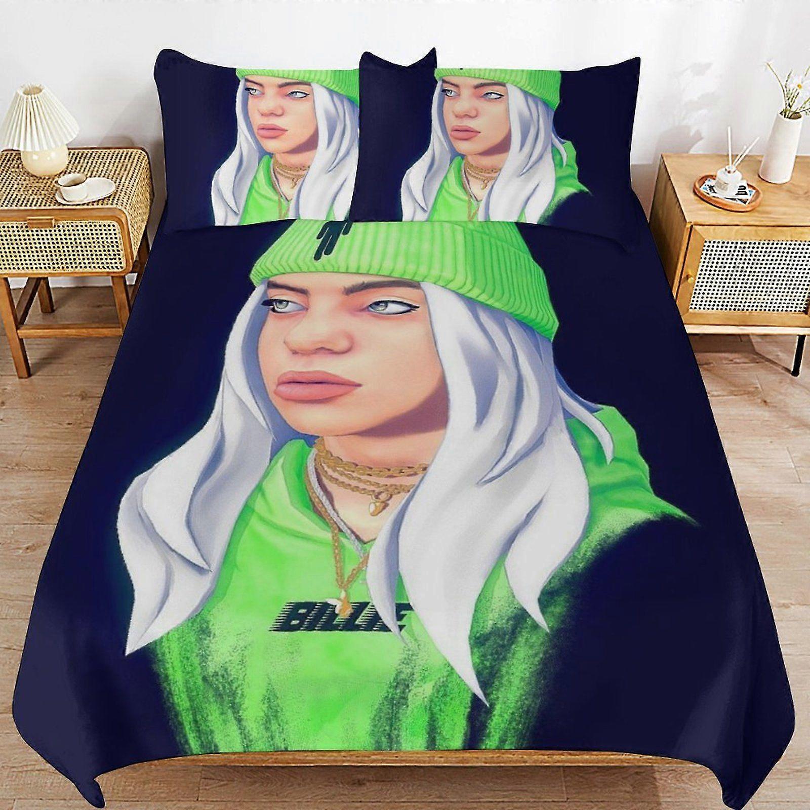 x404 Billie Eilish Luxury Handling Daily Rest Machine Friendly Touch Durable Zip Duvet Cover Sets Performance z404