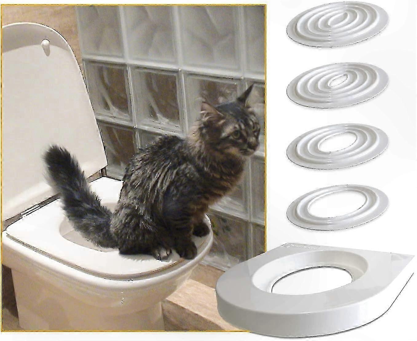 Feline Toilet Training Kit - Simple Transition to Litter-Free Bathroom Solution