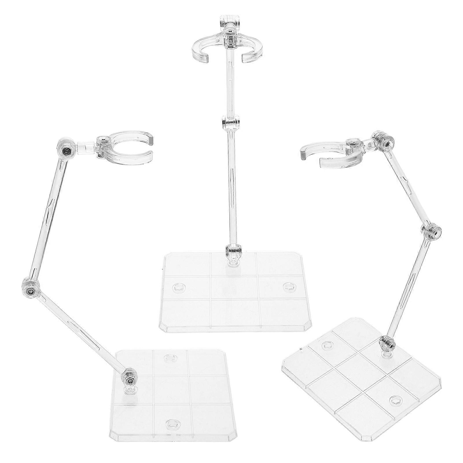Plastic Doll Display Stand for Doll Storage with 3Pcs Transparent Supports