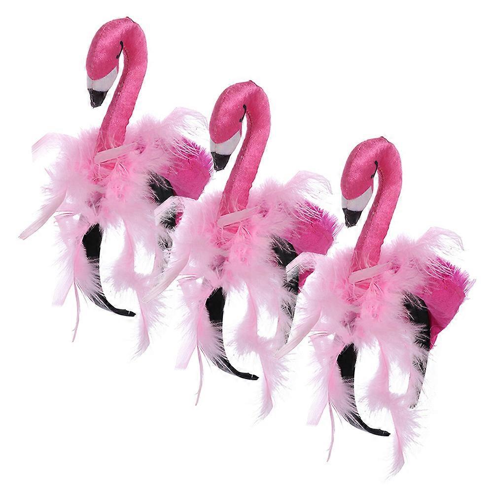 Flamingo Headband Kids Birthday Party Decor Cosplay 6Pcs Hair Band Set