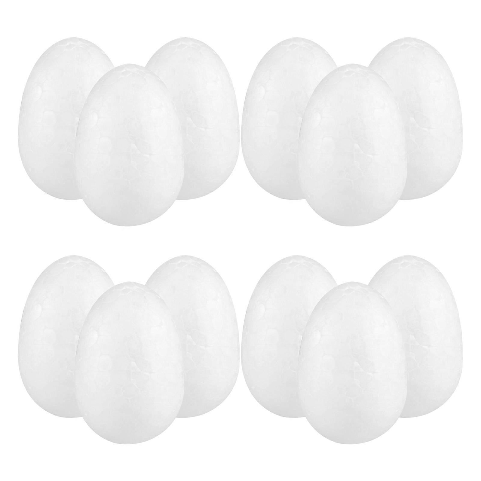 Egg Foam Solid Egg for Decor 50Pcs White DIY Painting Easter Craft Eggs