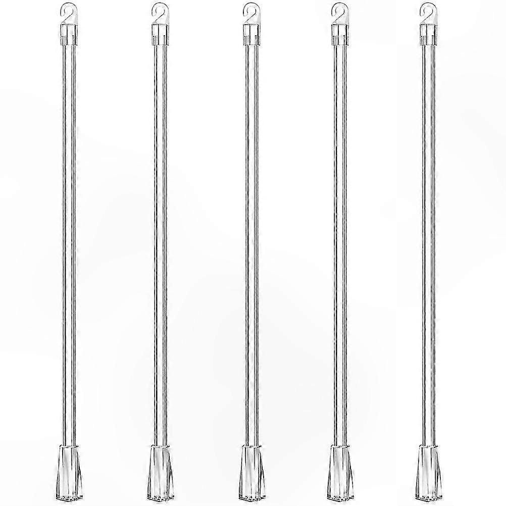 5-Pack Replacement Rods for Vertical Blinds with Tail Hooks and Wand Adapter