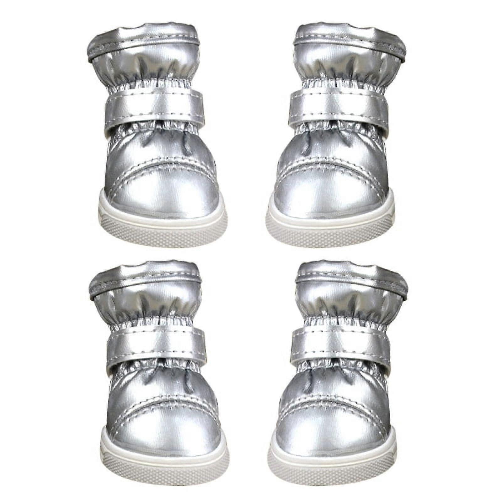 XISAOK Teplé zimní boty pro psy Voděodolné PU protiskluzové teplé fleecové boty pro štěňata