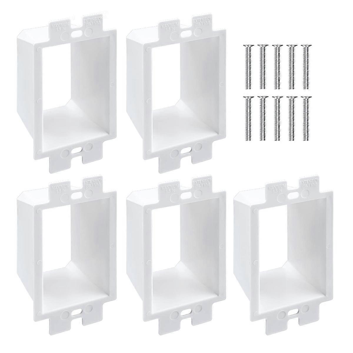 5PCS BE1-2 Electrical Outlet Box Extenders with 10PCS Screws