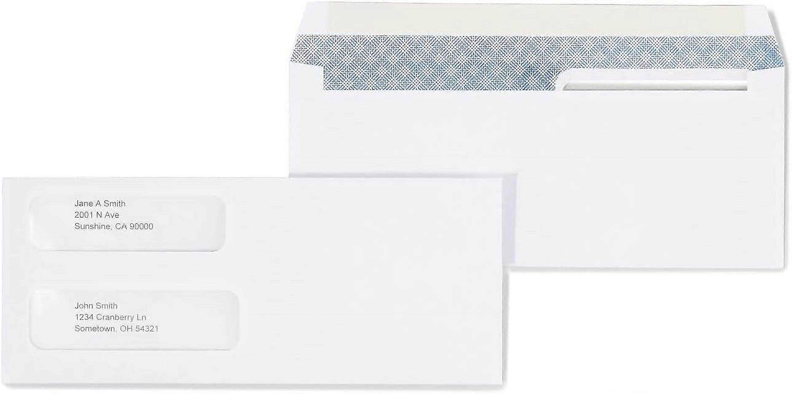 394062 Gummed,Double-WindowSecurity-Tint Envelopes,500/BX