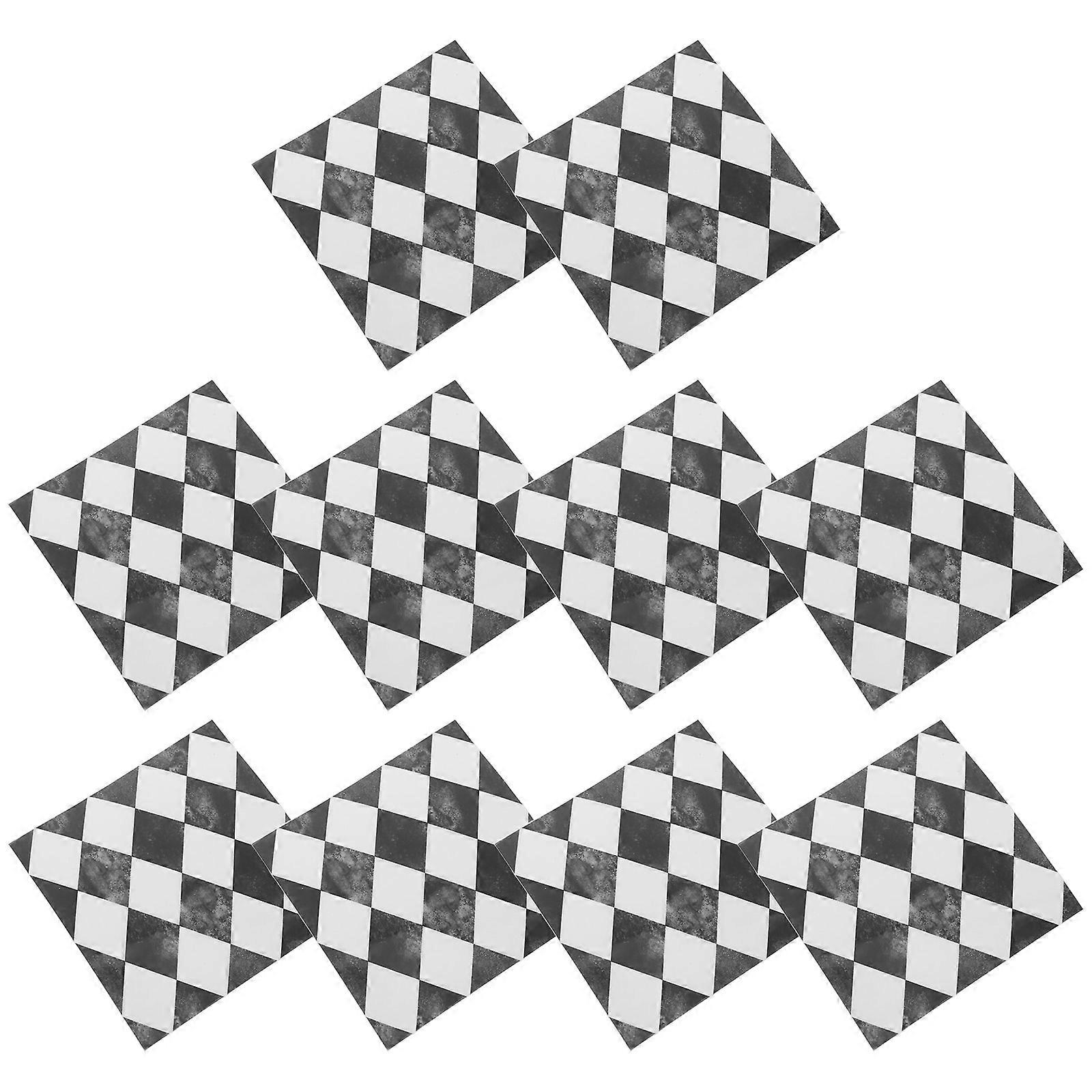 Waterproof Wall Tile Stickers Rhombus Pattern for Decoration 10Pcs Set