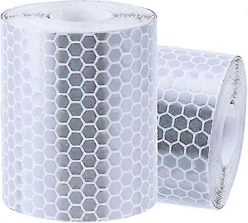 Ανακλαστική κολλητική ταινία ταινιών για την ταινία σήμανσης ασφαλείας προειδοποιητική ταινία ασφαλείας ασημένια άσπρη 2 ρολό 5cm*3m