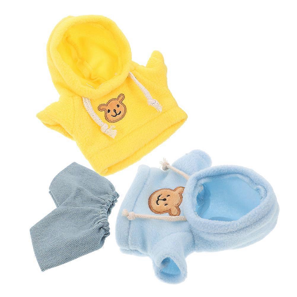 Bear Clothes Hoodie Mini Bear Plush Clothes for Doll Use 5Sets