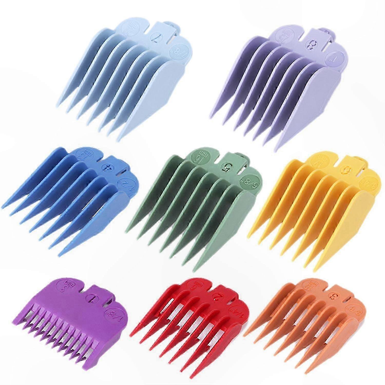 Hair Clipper Guide Comb Replacement, 8 Colors & Sizes, Limit Comb Accessory for Trimmers
