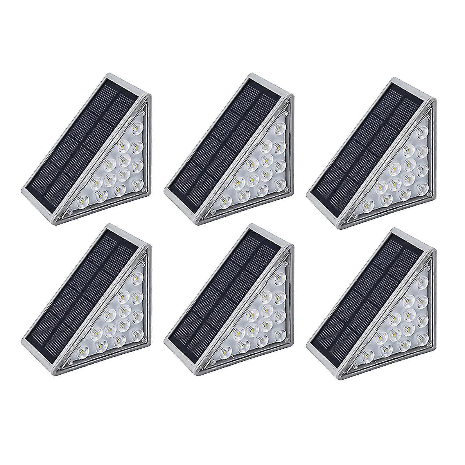 Solar Powered Triangular Staircase Light Water Resistant Landscape Lamp for Pathway Deck