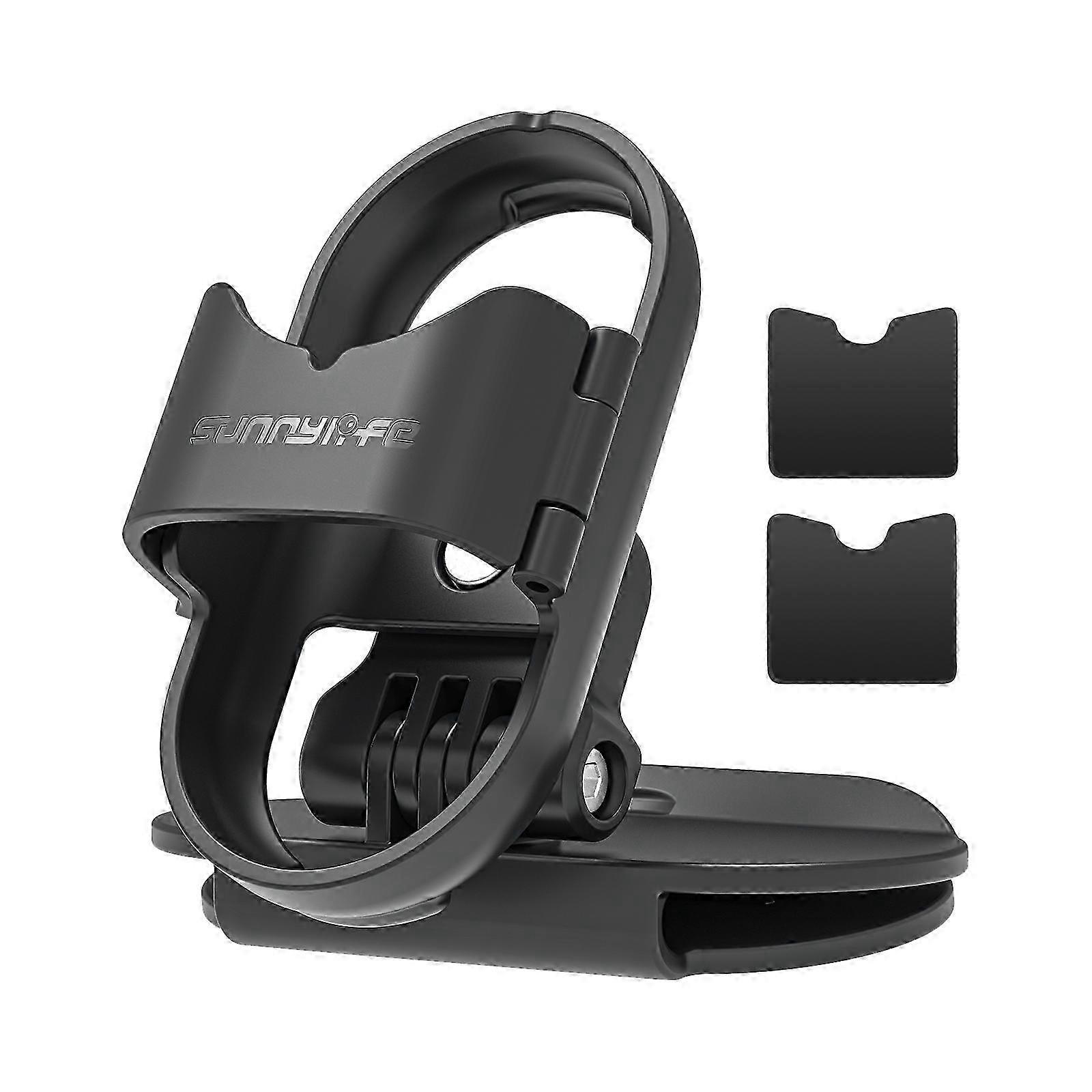 For Insta360 GO3 GO 3S Sunnylife Baseball Hat Clip Mount Cap Clamp Quick Release Camera POV Vlog Holder Black