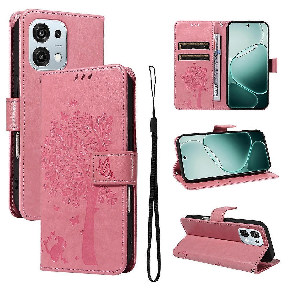For Oppo A6 Pro 4G Oppo F31 5G Oppo A6 Pro 5G Phone Case with Stand Cat Tree Pattern Leather Wallet 