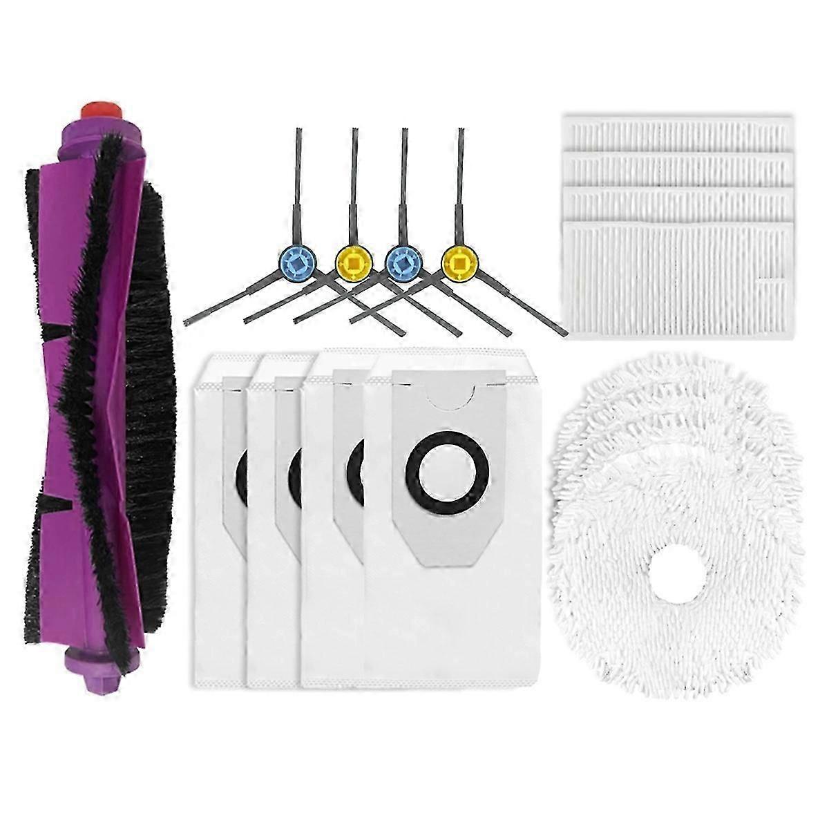 Accessory Set Fit for Midea V12 Robot Vacuum Cleaner Parts Main Side Brush Mop Filter Dust Bag
