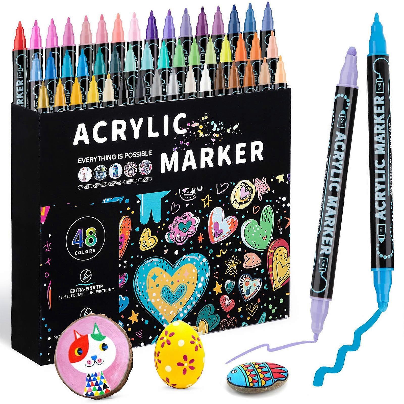 2.5ml Artistic Marker Set Rich Colors Smooth Ink For Creative Projects Durable Tips Portable Case For Artists Designers Household Tools Kit