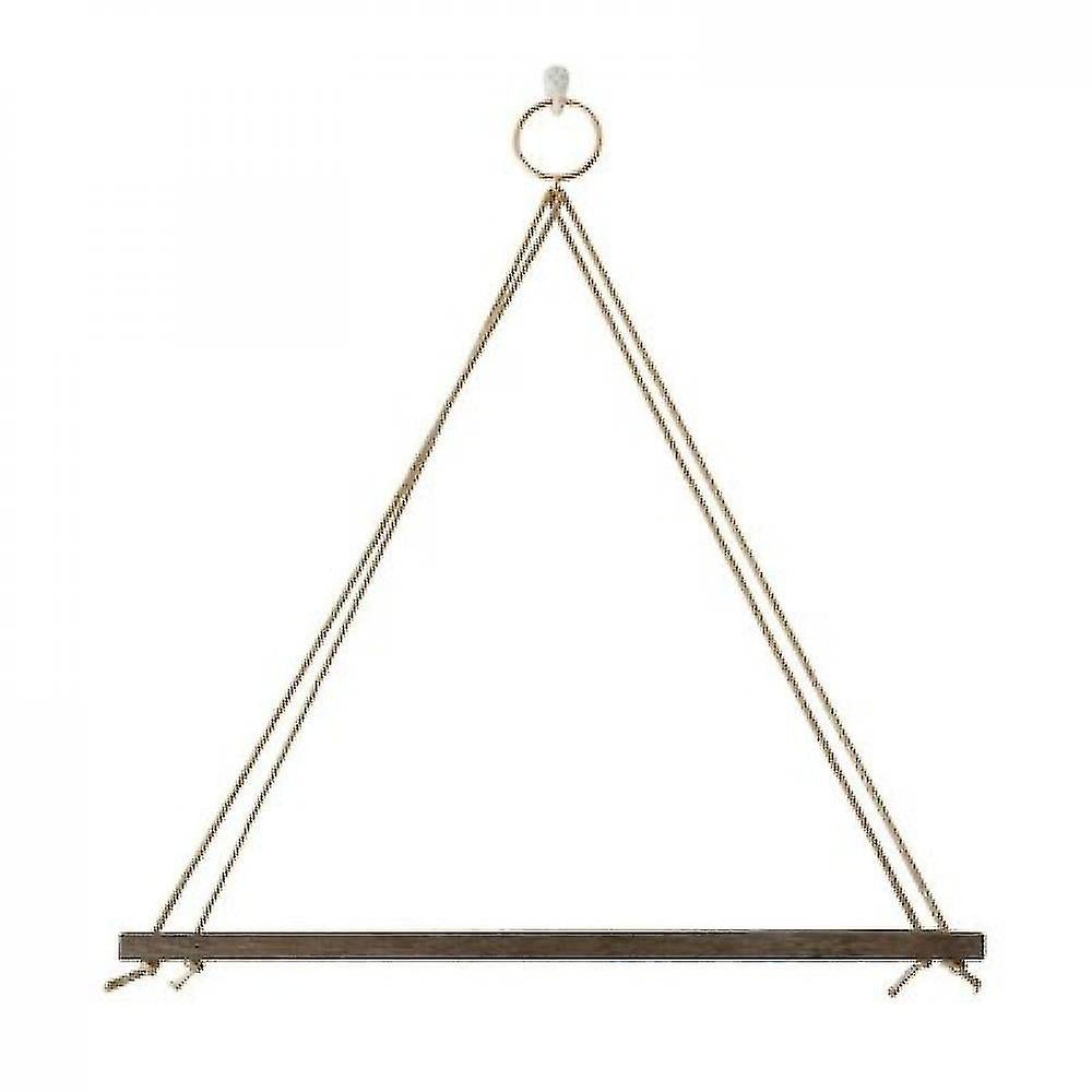 Can Organizers Distressed Wood Jute Rope Floating Shelves