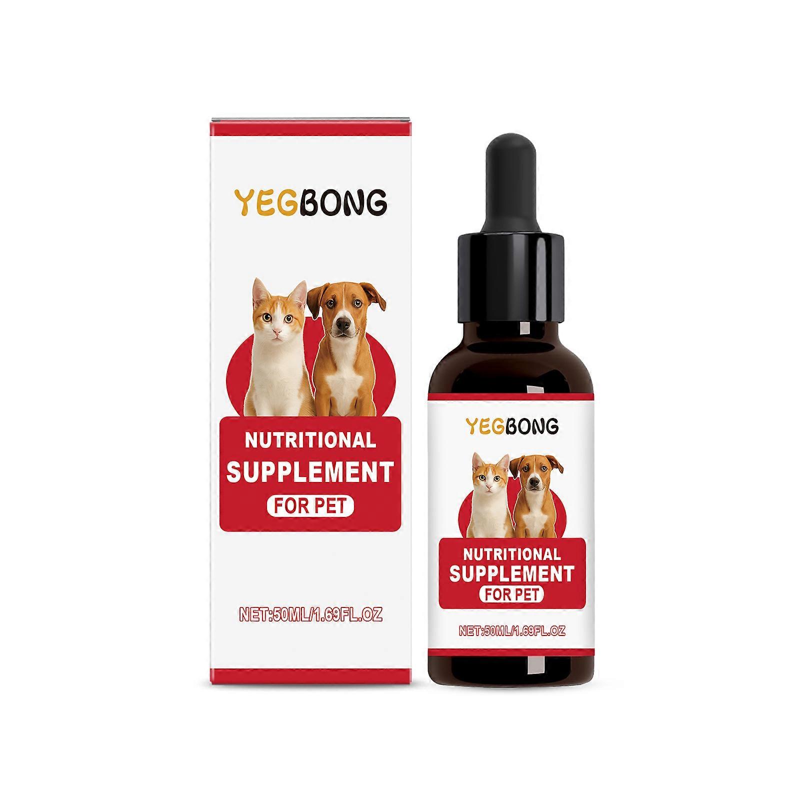 Yegbong Pet Nutritional Supplement Liquid, Balanced And Palatable Formula Suitable For Both Dogs And Cats. It Is Gentle And Easily Absorbed For Daily 
