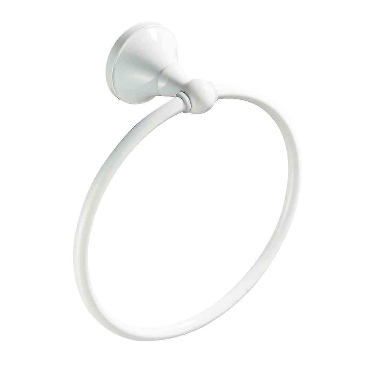 ホワイトラウンドタオルリングバスルームラウンドアンティークブラッシュオールドタオルラックタオルハンギングリング