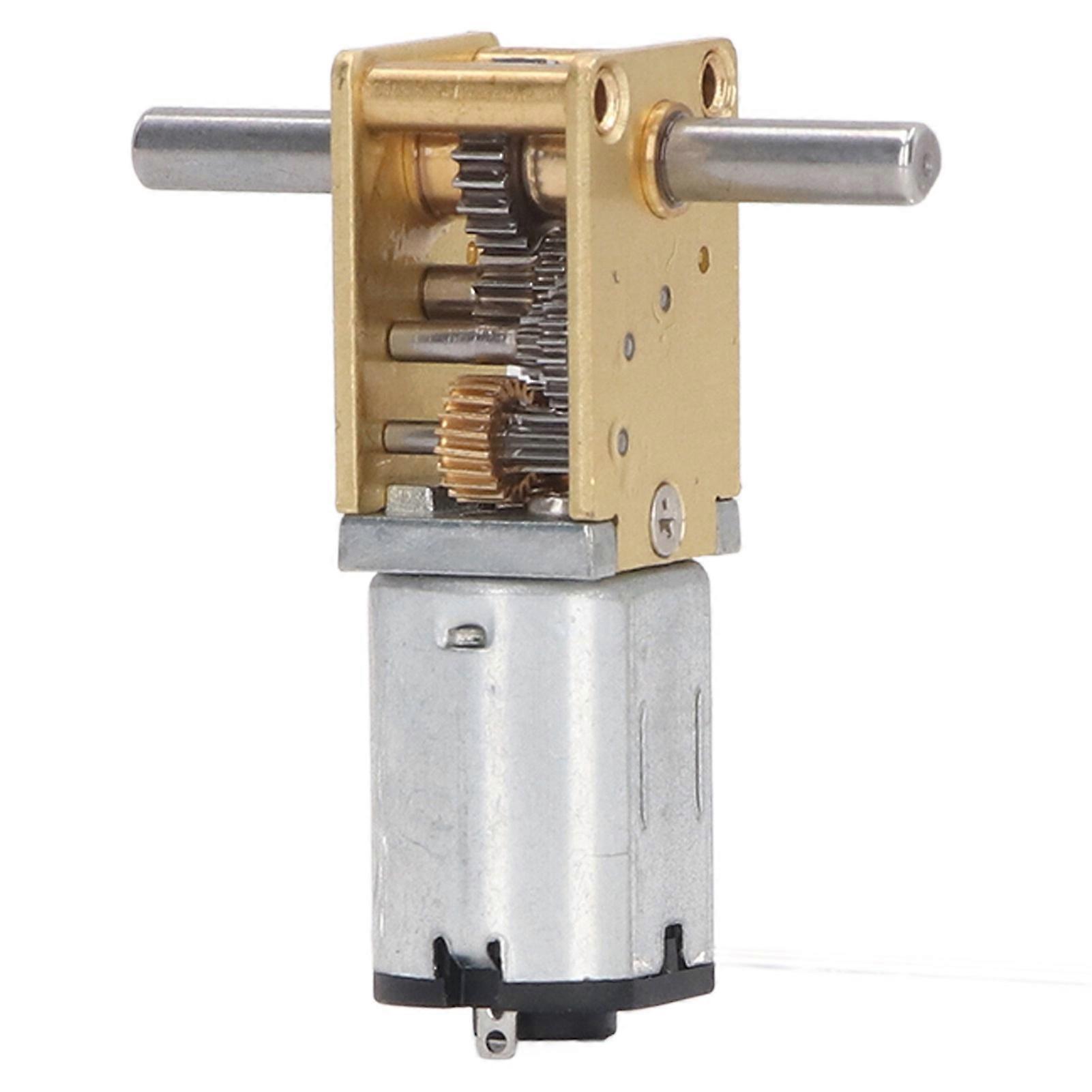 DC6V 190RPM Gear Motor with Fixing Mount Dual Shaft Worm Speed Reduction Micro Motor for Intelligent Car 