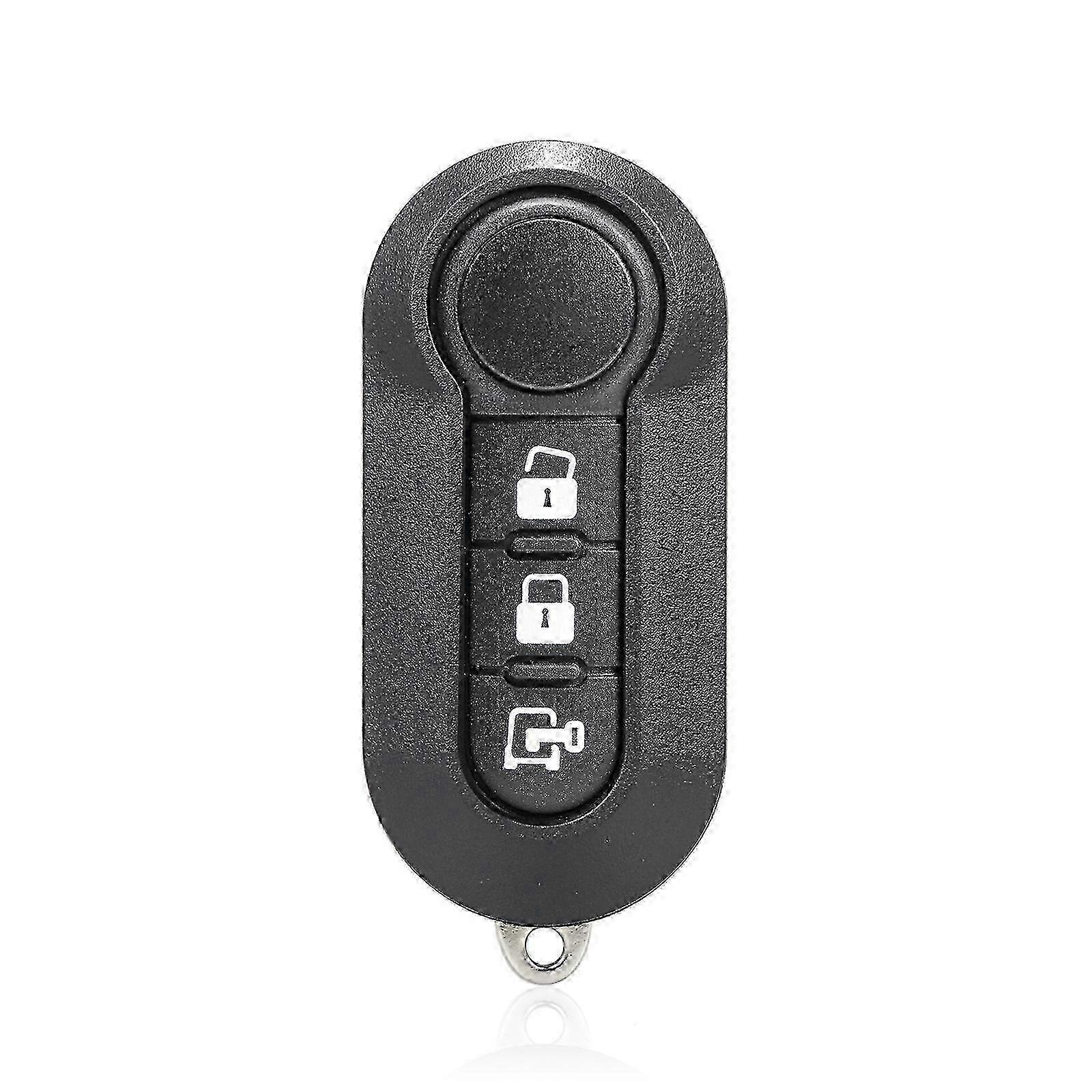 For Fiat 3 Button Folding Car Key Case Remote Control Shell SIP22, Style:White Switch Trunk Button miao4