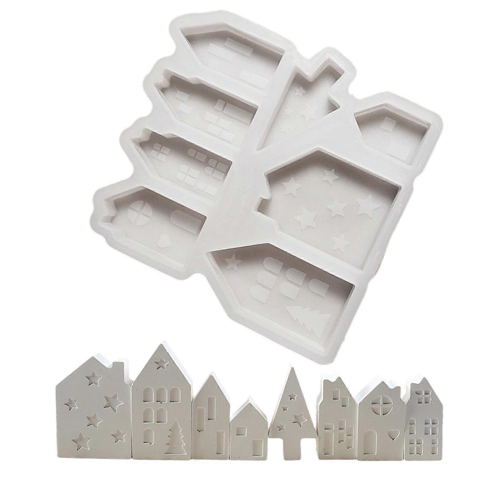Easy Use Silicone Craft Mould for Customes House Creation Cement Ornaments Gift Making Space Enhancement Tool Multicolor