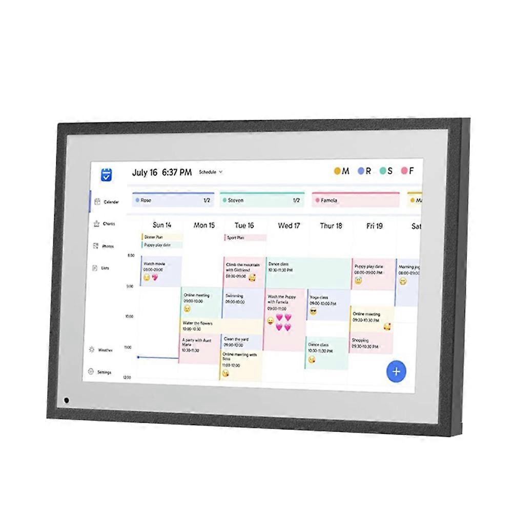 10.1 Inch Digital Calendar Chore Chart,Interactive Touchscreen,Smart Family Planner, Hearth Display Desk Digital US Plug