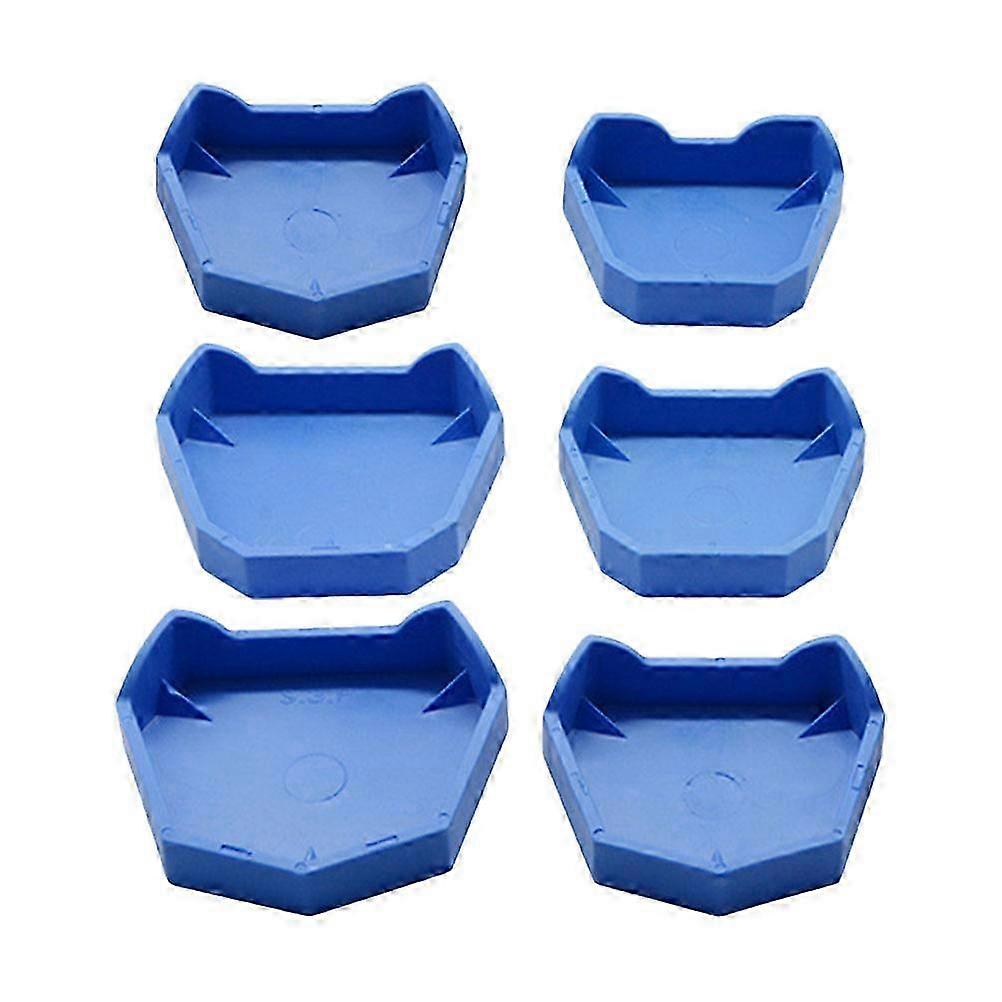 Base Former Kit, 6Pcs Silicone Lab Model Base Formers, Blue
