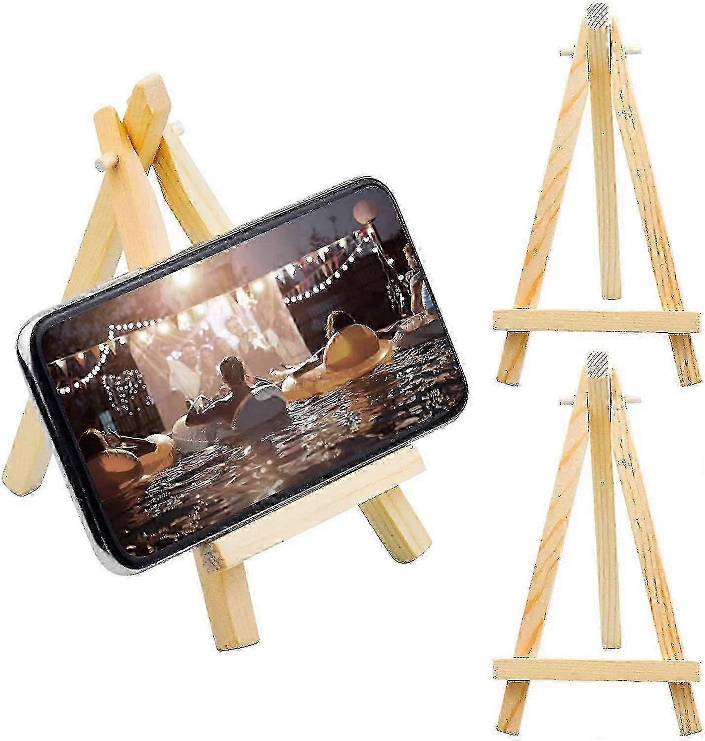 20 Pieces Mini Wooden Easel Mini Triangle Tabletop Frame Display