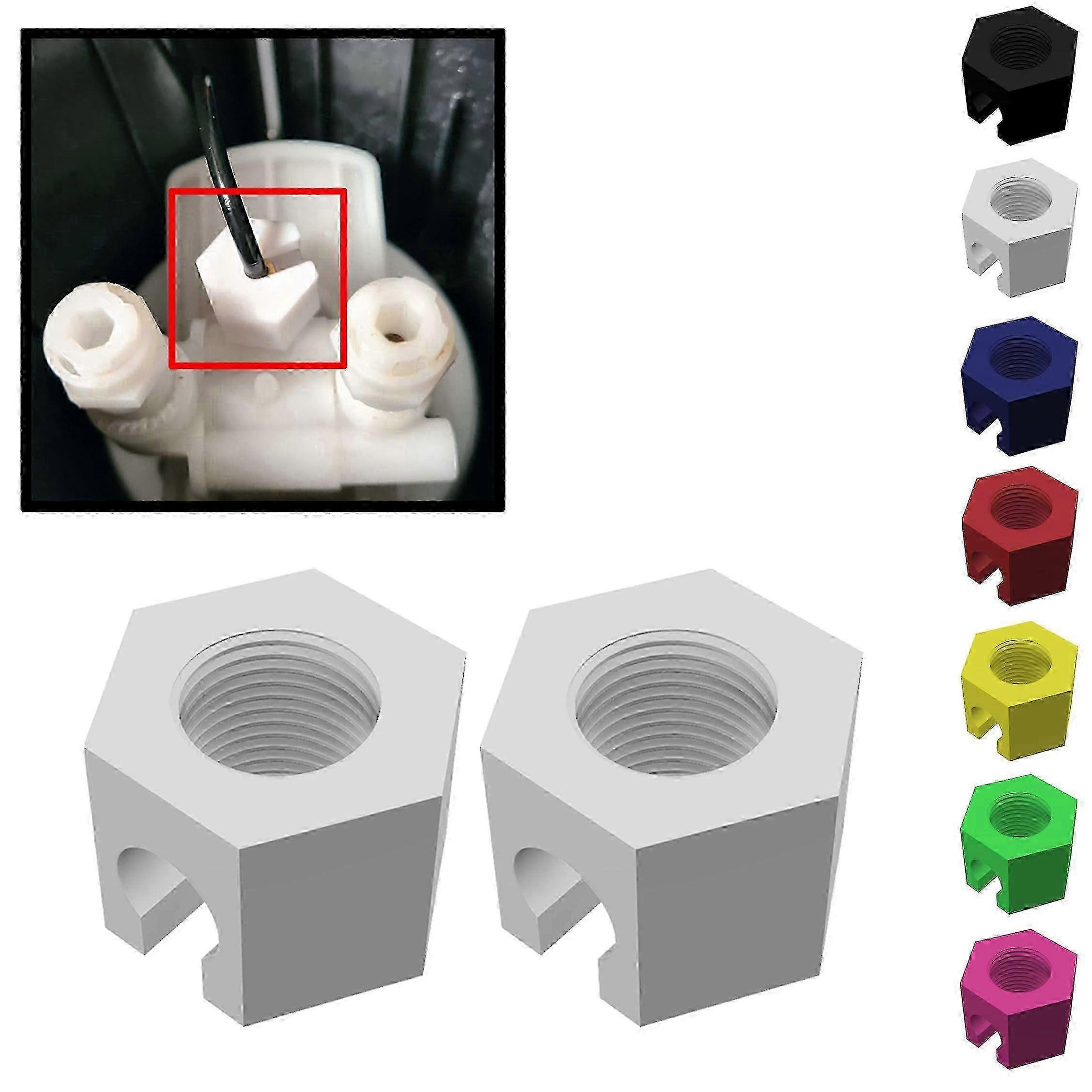 Nut for Sodastream Crystal Edition 0701 - 2x White Fastener Replacement