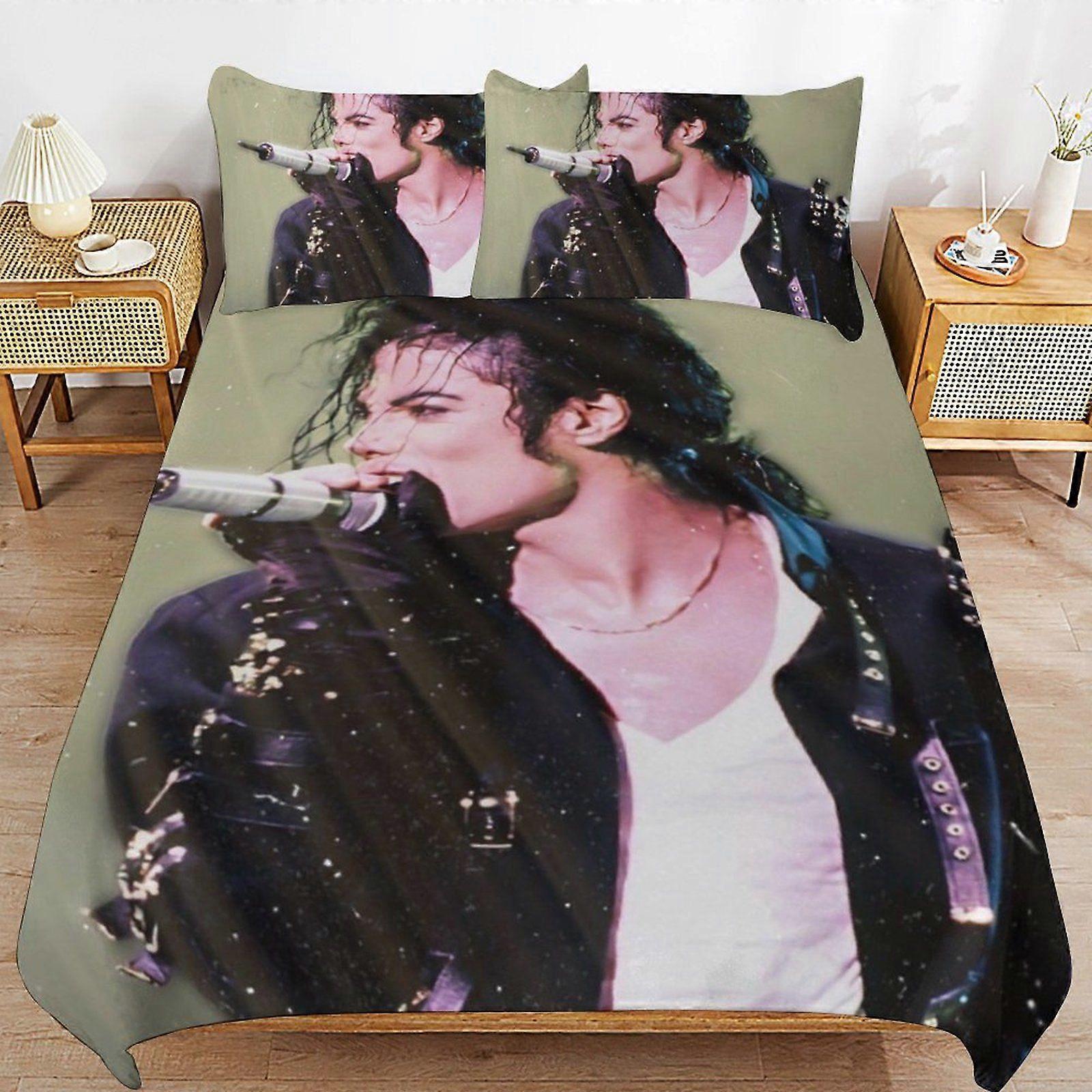 u178 Michael Joseph Jackson Zipper Closure Ultra Soft High Thread Count Machine Washable Duvet Cover Sets for All Season n178