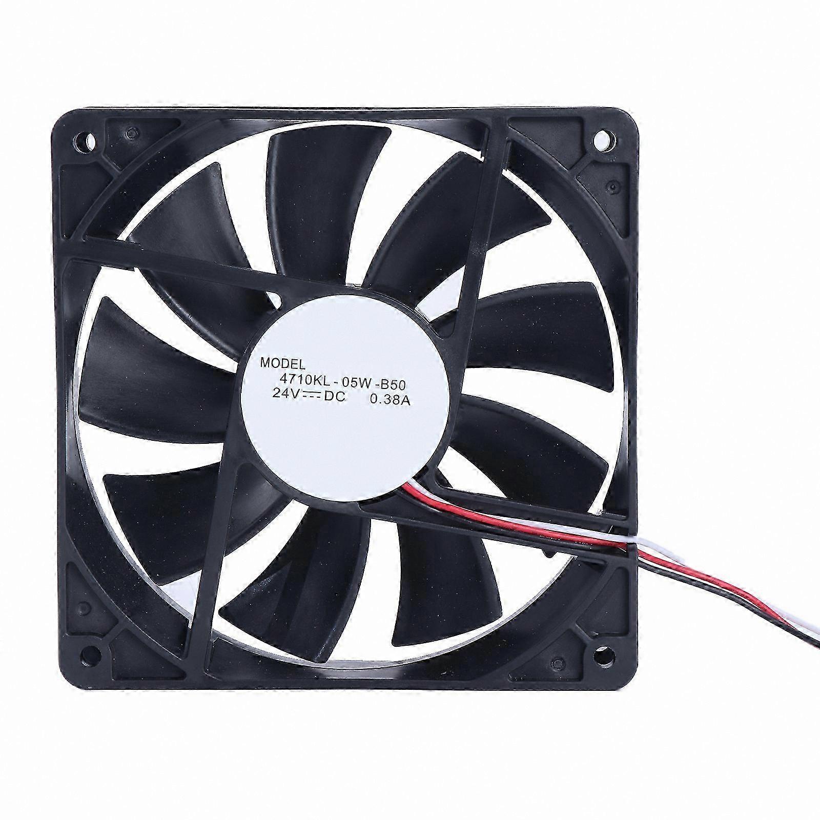 120mm DC24V Cooling Fan for Computer Case, CPU Radiators, and Inverter Applications, Quiet Operation with 0.38A Current Draw