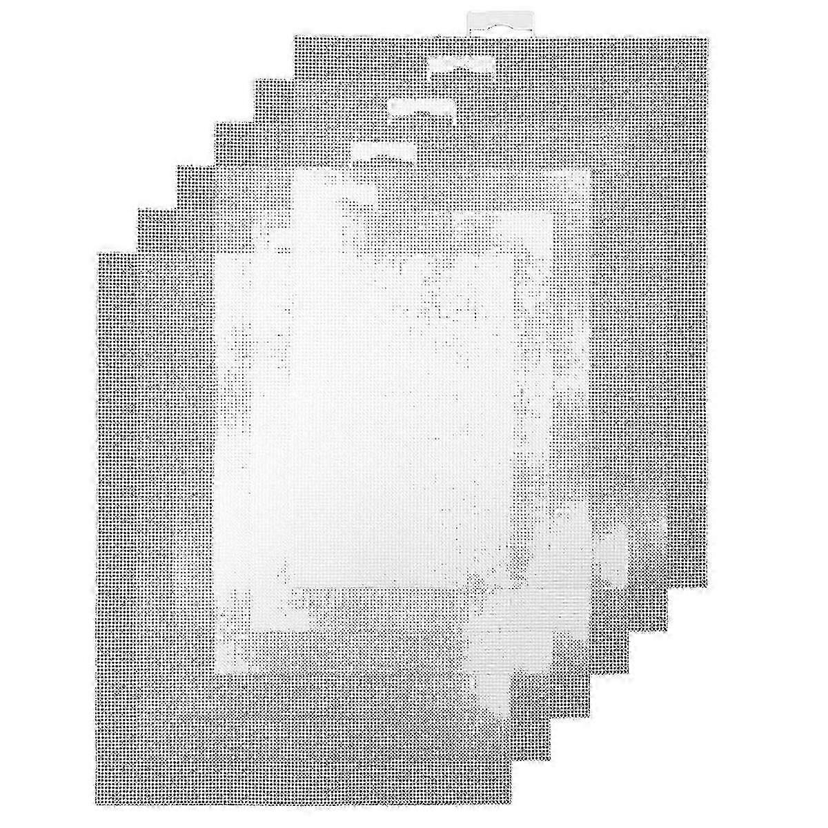 6 Pieces Plastic Canvas Sheets, Embroidery Eyelet Nets, Plastic Mesh Sheets For Diy Handmade Knitting Projects