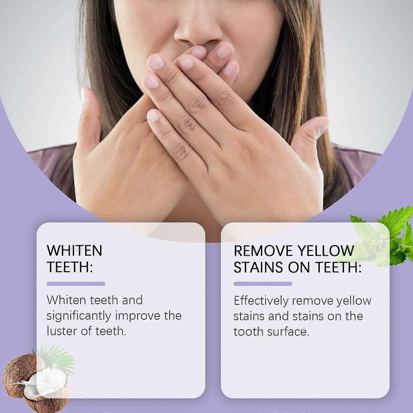 Enxaguante bucal roxo com ingredientes suaves, cuidado com os dentes, limpeza e manchas frescas 30ML