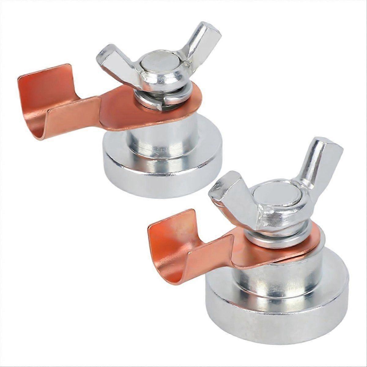 2pcs Welding Magnetic Grounding Clamp, Efficient Welding Support Clamp Tool Attachment Suction Weld