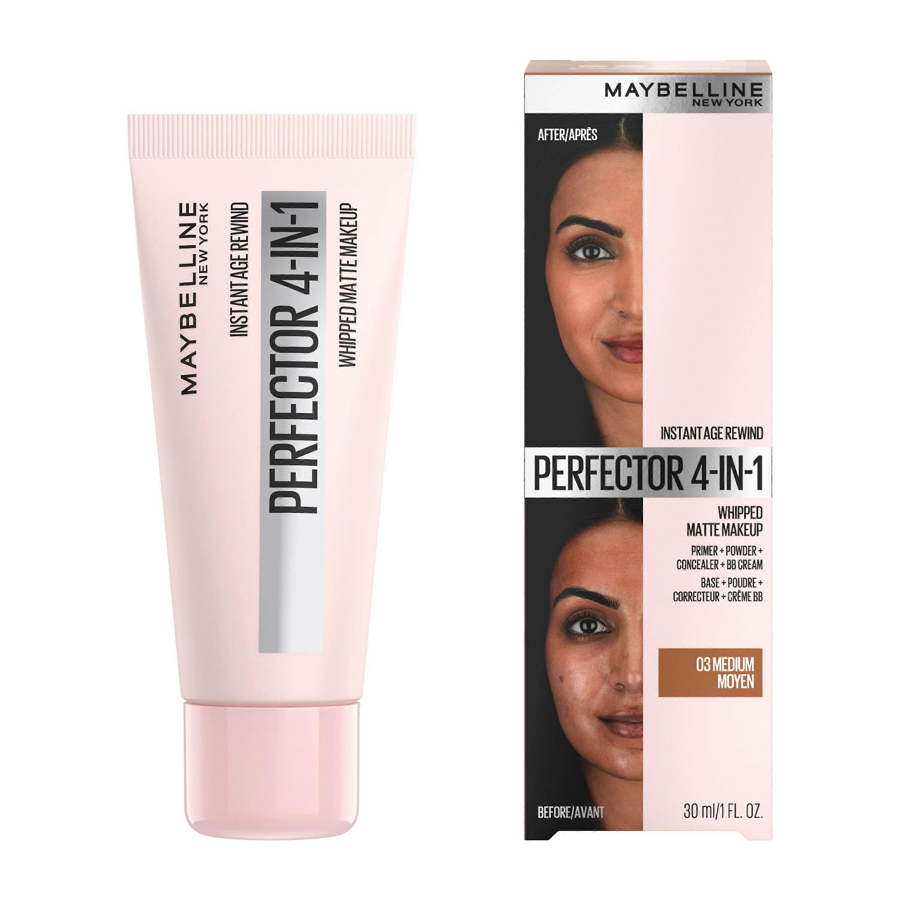 Maybelline Instant Age Rewind Instant Perfector 4-in-1 Matte Makeup, Medium, 1 Oz