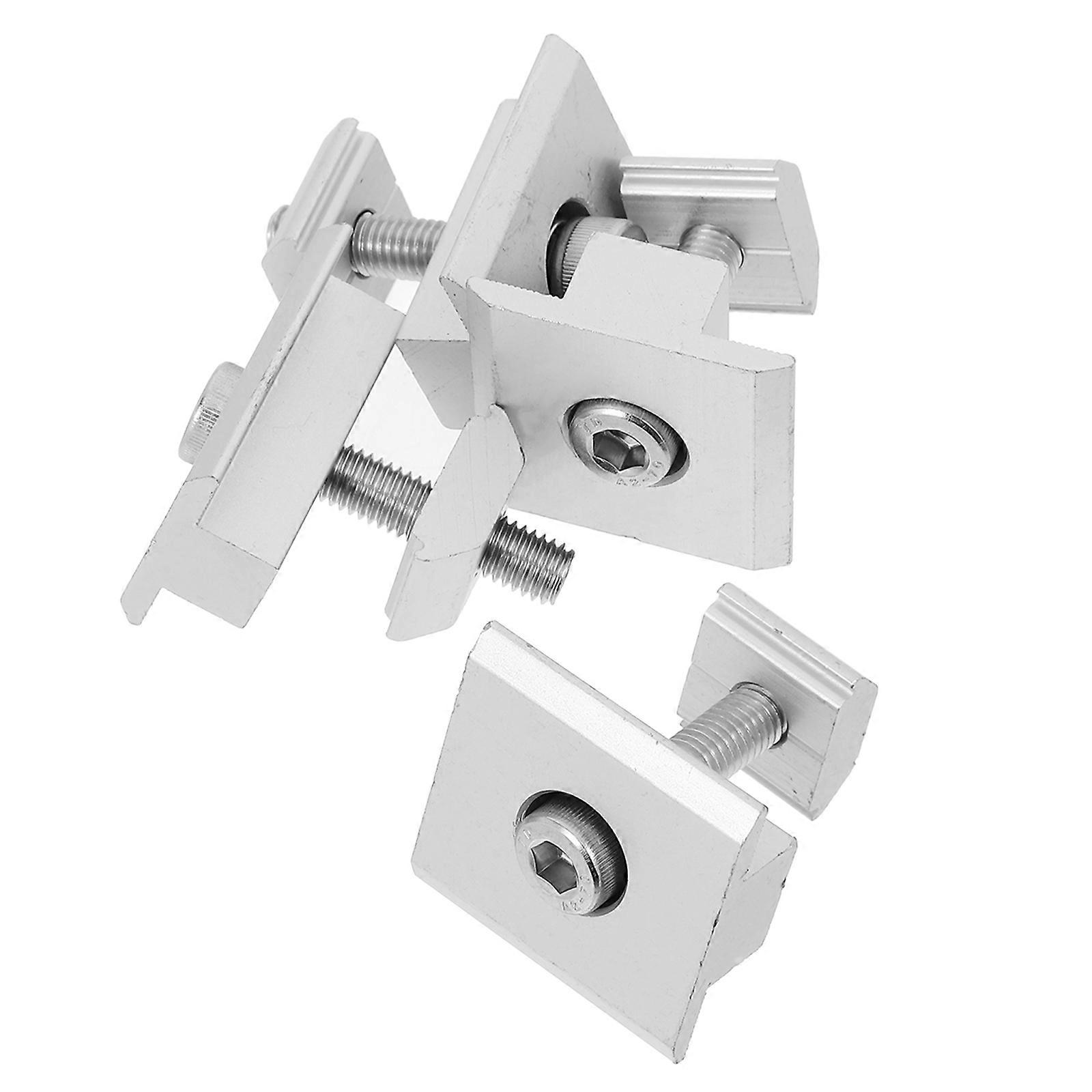 Solar Panel Mount Mid Clamps for Secure Installation 4Pcs Aluminum Alloy