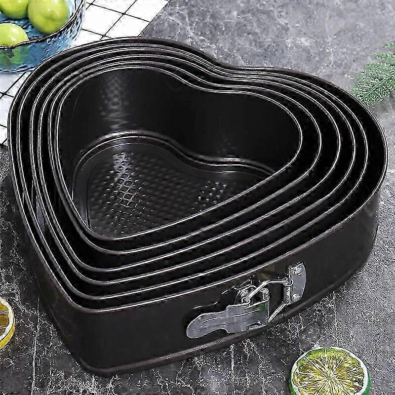 Hjärtformad kakform 7 till 12 tum non-stick bakverktyg i kolstål