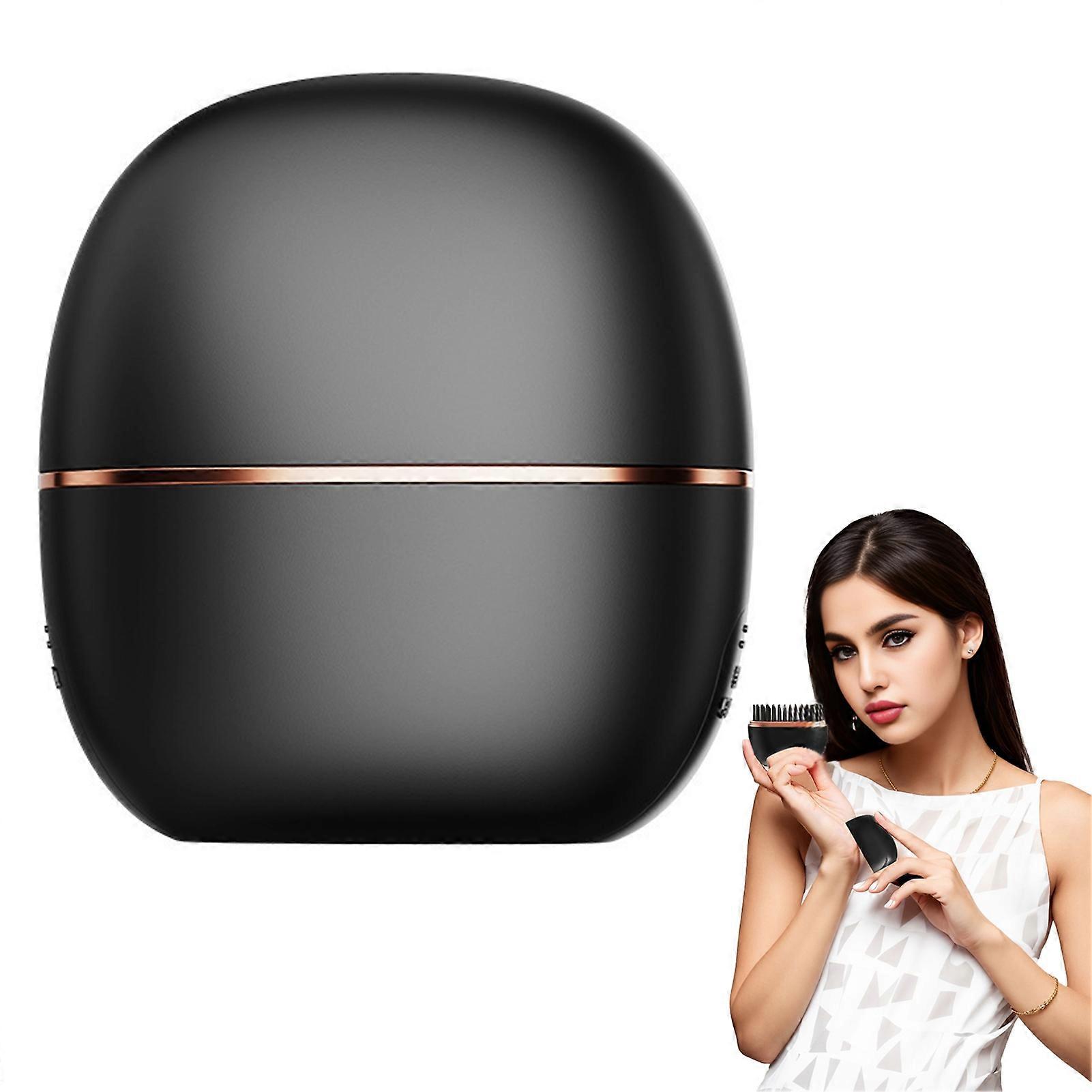 Mini Hair Straightener – 2-in-1 Cordless Hot Comb with 30s Fast Heating, 3-Temp Control, USB Rechargeable Brush