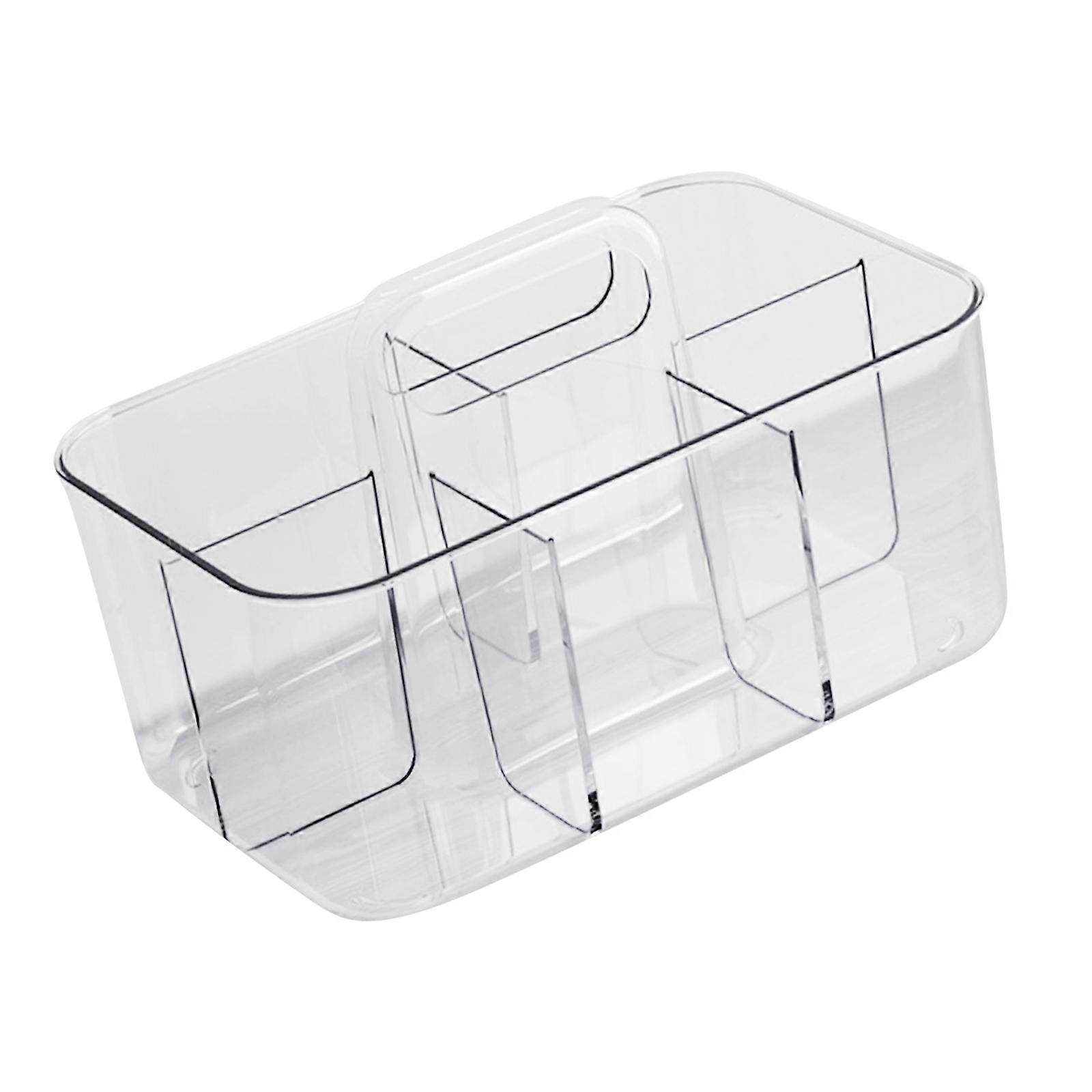 Flexible Clear Storage Container For Snackies Makeup Writing Materials Transportable Planner Dense Space Efficient Plan  Transparent