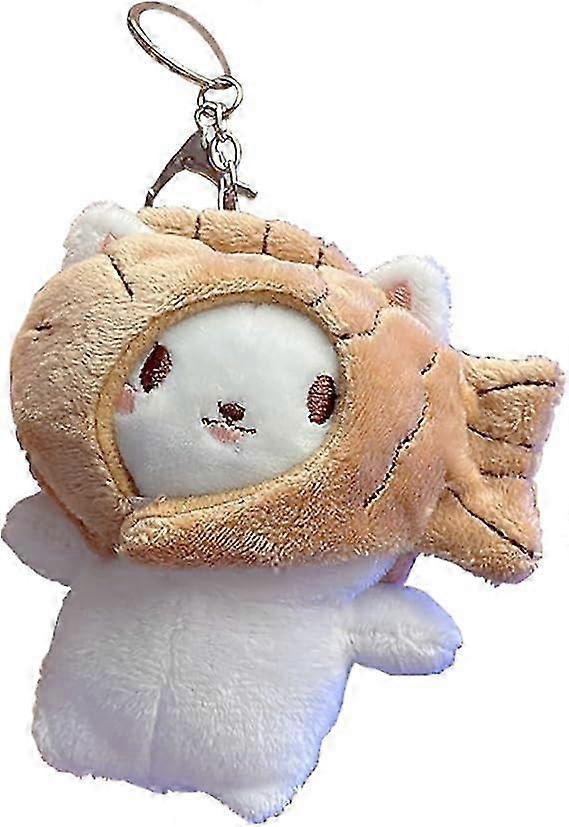 Creative Cat Key Ring for Ladies with Detachable Plush Charm