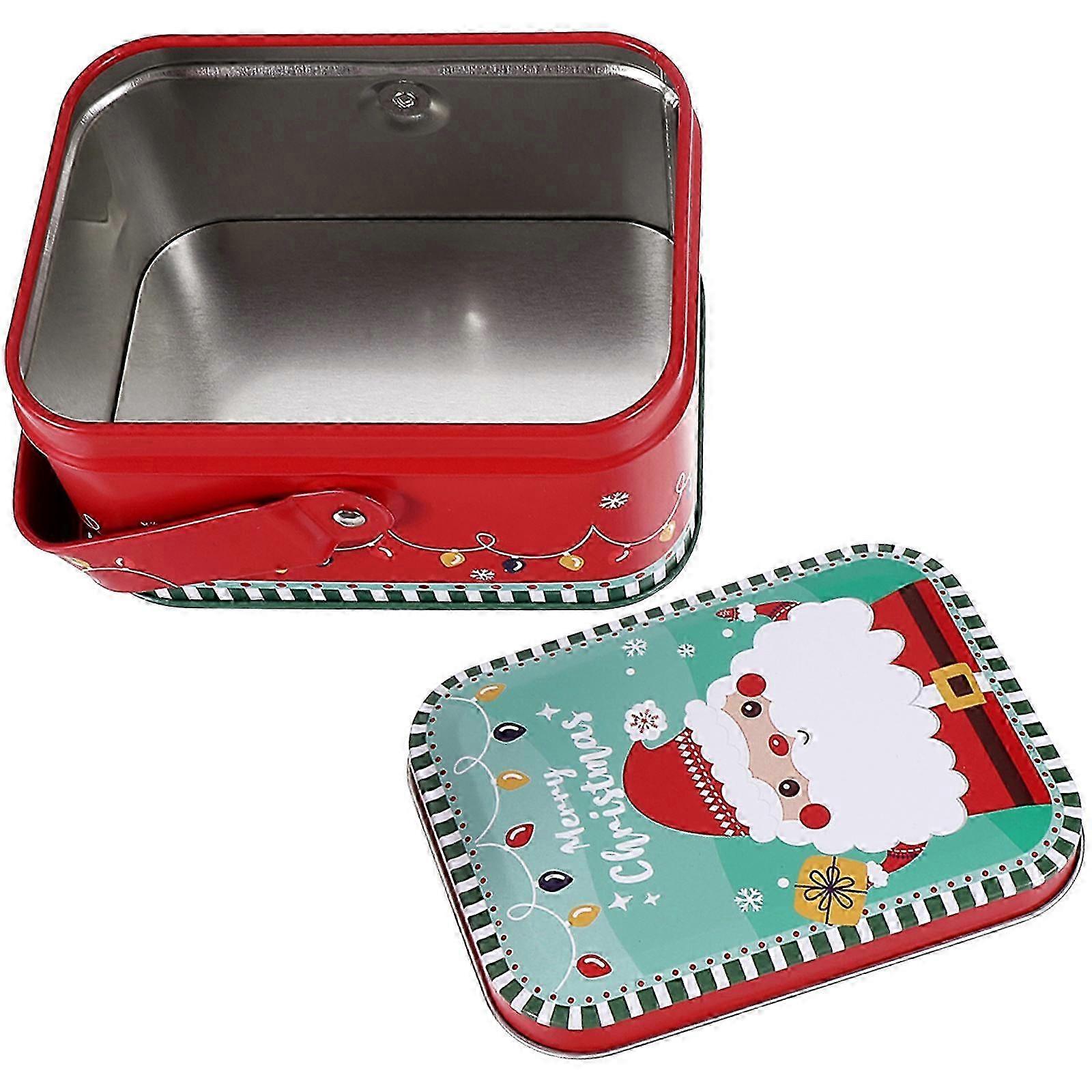 Festive cookie box for gifting - Christmas tinplate storage container