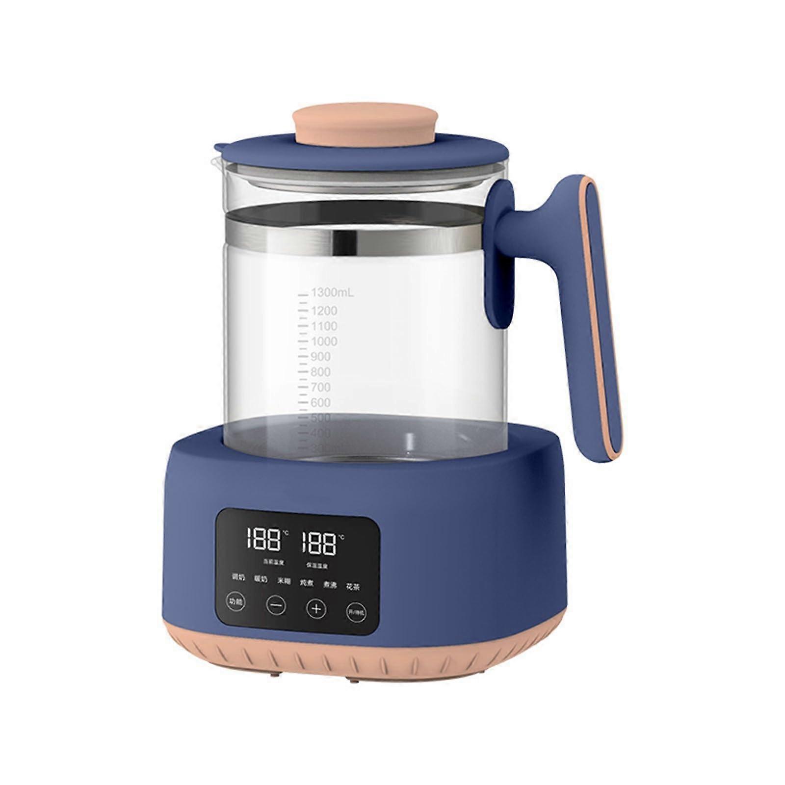 Milk Warmer Kettle with Tea Brewing Function, 72h Constant Temperature, 1.3L Large Capacity Blue