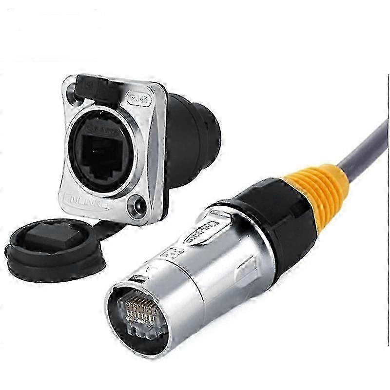 IP67 Network RJ45 Waterproof / Ethernet RJ45 Waterproof Plug + Waterproof Socket for Outdoor Ethern